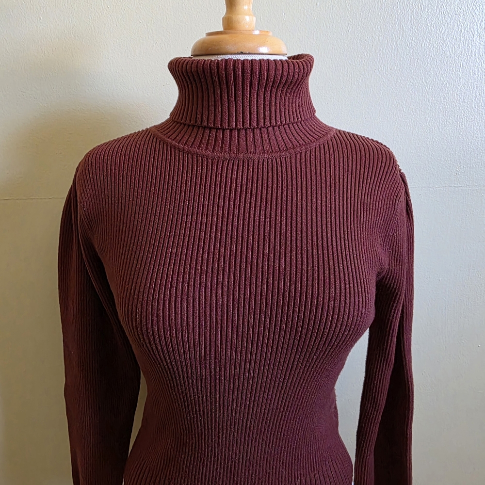 FARM Rio Deep Red Turtleneck Sweater